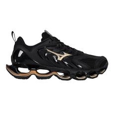 MIZUNO WAVE PROPHECY 14 S 男緩震慢跑鞋-美津濃 黑香檳金