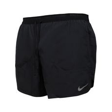 NIKE 男二合一運動短褲-DRI-FIT吸濕排汗 五分褲 訓練 運動 健身 黑銀