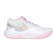 NIKE HYPERQUICK SE 女排球鞋-訓練 運動 排球 白亮粉綠紫