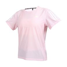 ADIDAS 女短袖T恤-休閒 上衣 慢跑 愛迪達 粉紅白