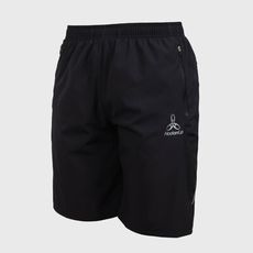 HODARLA 男風雲防潑水平織短褲-台灣製 防潑水 慢跑 路跑 休閒 黑