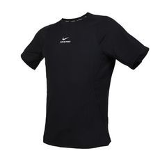 NIKE 男短袖訓練T恤-運動 DRI-FIT 透氣 慢跑 黑白