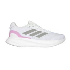 ADIDAS RUNFALCON 5 WIDE 女運動鞋-路跑 愛迪達 輕量 白銀粉