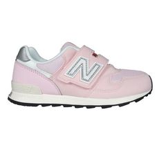 NEWBALANCE 女中童運動鞋-魔鬼氈 313系列 NB 粉紅銀