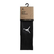 NIKE JORDAN SPORT 頭帶-DRI-FIT 髮帶 有氧 瑜珈 黑白