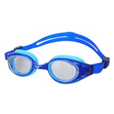 MIZUNO SWIM 兒童泳鏡-抗UV 防霧 蛙鏡 鏡面 游泳 戲水 藍水藍白