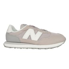 NEWBALANCE 男女中童休閒運動鞋-寬楦 237系列 復古 慢跑 NB N字鞋 奶茶灰米白