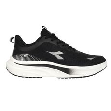 DIADORA 男氣流彈力慢跑鞋-E-寬楦 路跑 訓練 運動 黑銀