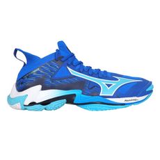 MIZUNO WAVE LIGHTNING NEO 3 男排球鞋-運動 訓練 藍湖水藍白