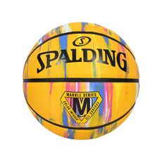 SPALDING 大理石系列-#7橡膠籃球#40650-訓練 運動 室內外 7號球 黃黑藍粉白
