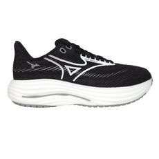 MIZUNO WAVE RIDER 29 SW 女慢跑鞋-4E-運動 超寬楦 黑白灰