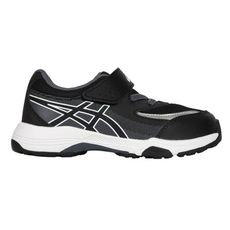 ASICS LAZERBEAM KG-MG 男女中童運動鞋-魔鬼氈 亞瑟士 黑白銀