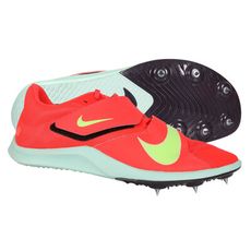 NIKE ZOOM RIVAL JUMP 男女田徑釘鞋-跳遠/三級跳/撐竿跳 螢光紅淺黃