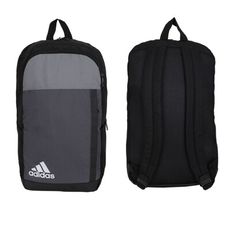 ADIDAS 大型後背包-雙肩包 肩背包 旅行包 18.5L 愛迪達 灰黑白