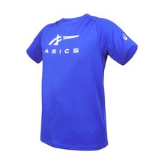 ASICS 男短袖T恤-運動 上衣 休閒 藍白