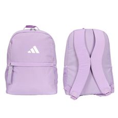 ADIDAS 大型後背包-雙肩包 肩背包 旅行包 愛迪達 紫銀