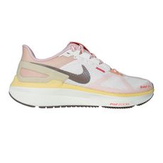 NIKE W AIR ZOOM STRUCTURE 25 女緩震慢跑運動鞋-路跑 粉橘白棕黃