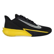 NIKE PRECISION VII 男緩震籃球鞋-運動 訓練 黑黃白