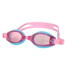 MIZUNO SWIM 兒童泳鏡-抗UV 防霧 蛙鏡 鏡面 游泳 戲水 桃紅水藍