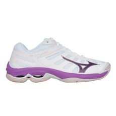 MIZUNO WAVE VOLTAGE 2 女排球鞋-美津濃 白紫