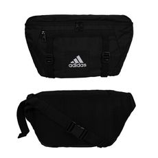 ADIDAS 中型肩背包-臀包 斜背包 側背包 慢跑 黑白