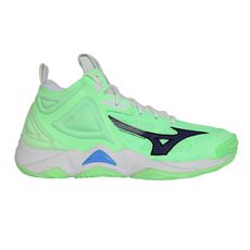 MIZUNO WAVE MOMENTUM 3 MID 男排球鞋-運動 訓練 美津濃 果綠墨藍黑