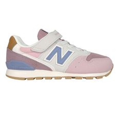 NEWBALANCE 女中童休閒運動鞋-魔鬼氈 996 NB 粉灰紫棕