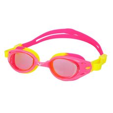 MIZUNO SWIM 兒童泳鏡-抗UV 防霧 蛙鏡 鏡面 游泳 戲水 桃紅黃白