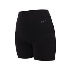NIKE 女輕柔支撐型高腰5吋緊身短褲-DRI-FIT 五分褲 訓練 運動 黑灰