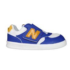 NEWBALANCE 男小童休閒運動鞋-WIDE-魔鬼氈 寬楦 NB 藍黃白