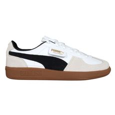 PUMA PALERMO LTH 男女復古運動休閒鞋-皮革 慢跑 經典 白黑灰金
