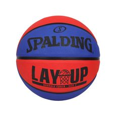 SPALDING LAY UP#7橡膠籃球#41155-訓練 運動 室內外 7號球 藍紅黑