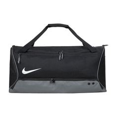 NIKE 大型旅行袋-側背包 裝備袋 手提包 肩背包 黑銀