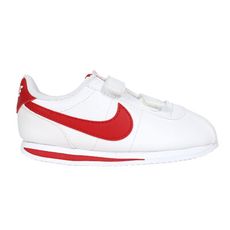 NIKE CORTEZ BASIC SL-TDV 女小童運動鞋運動鞋 白紅