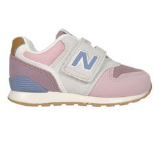 NEWBALANCE 女小童休閒運動鞋-魔鬼氈 寬楦 996 NB 粉灰紫棕