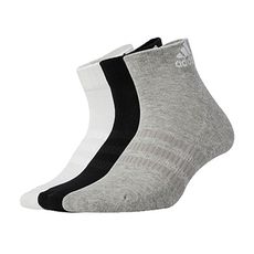 ADIDAS 男女運動短襪-三入 三色 襪子 愛迪達 黑白灰
