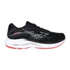 MIZUNO WAVE RIDER 27 SW 女慢跑鞋-4E-寬楦 黑灰紅