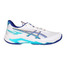 ASICS NETBURNER BALLISTIC FF 4 男排球鞋-訓練 白藍綠金紅