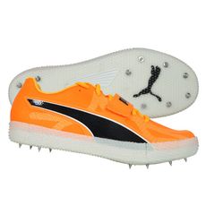 PUMA HIGH JUMP 11 男女田徑釘鞋-跳高-訓練 運動 橘黑白