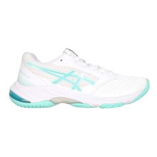 ASICS NETBURNER BALLISTIC FF 3 女排羽球鞋 白湖水綠