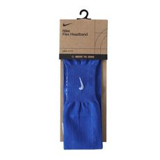 NIKE FLEX 頭帶-DRI-FIT 速乾 髮帶 慢跑 有氧 瑜珈 藍白