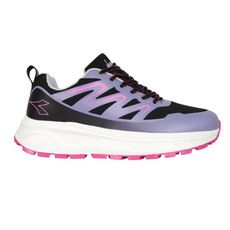 DIADORA 女泰坦防潑水越野慢跑鞋-防潑水 登山 慢跑 運動 避震 黑紫粉紅