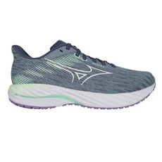 MIZUNO WAVE INSPIRE 21 SW 女慢跑鞋-4E-寬楦 靛灰淺綠白