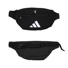ADIDAS 小型運動腰包-臀包 斜背包 側背包 愛迪達 黑白