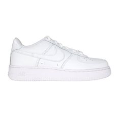 NIKE AIR FORCE 1 LE-GS 男女大童休閒鞋-經典 銀標 白