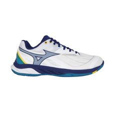 MIZUNO WAVE FANG 2 男羽球鞋3E-寬楦 運動 訓練 美津濃 白丈青綠黃