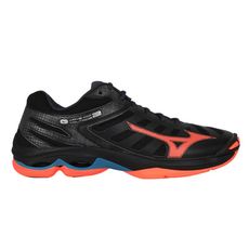 MIZUNO WAVE VOLTAGE 2 男排球鞋-訓練 運動 黑橘湖藍銀