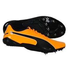 PUMA PREP SPRINT 3.5 男女田徑釘鞋-短距離-訓練 橘黑白