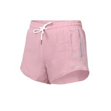 FIRESTAR 女彈性運動短褲-運動 訓練 三分褲 針織 珊瑚粉銀