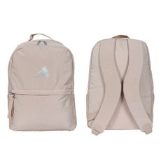 ADIDAS 後背包-雙肩包 肩背包 旅行包 愛迪達 奶茶銀